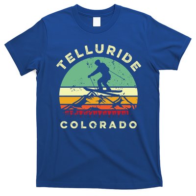 Retro Telluride Colorado Skiing Vintage Skier 70s Ski Lover Cute Gift T-Shirt
