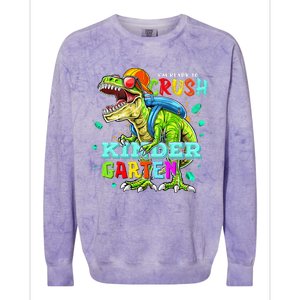 Ready To Crush Kindergarten Dinosaur Back to School Colorblast Crewneck Sweatshirt