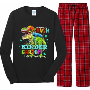 Ready To Crush Kindergarten Dinosaur Back to School Long Sleeve Pajama Set