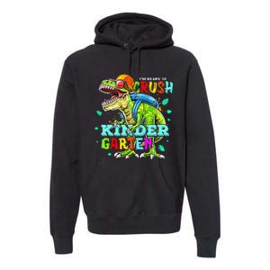 Ready To Crush Kindergarten Dinosaur Back to School Premium Hoodie