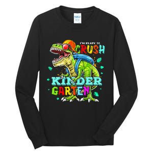 Ready To Crush Kindergarten Dinosaur Back to School Tall Long Sleeve T-Shirt