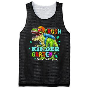 Ready To Crush Kindergarten Dinosaur Back to School Mesh Reversible Basketball Jersey Tank