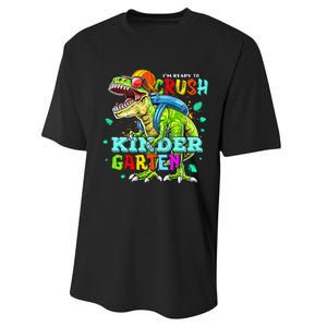 Ready To Crush Kindergarten Dinosaur Back to School Performance Sprint T-Shirt