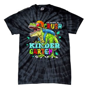 Ready To Crush Kindergarten Dinosaur Back to School Tie-Dye T-Shirt