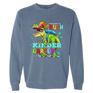 Ready To Crush Kindergarten Dinosaur Back to School Garment-Dyed Sweatshirt