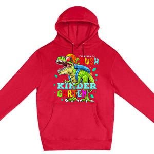 Ready To Crush Kindergarten Dinosaur Back to School Premium Pullover Hoodie