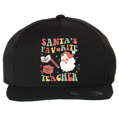 Retro Teacher Christmas Santas Favorite Teacher Holiday Xmas Great Gift Wool Snapback Cap