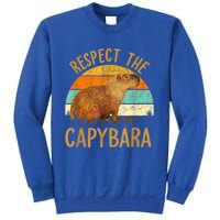 Respect The Capybara Animal Funny Capybara Lover Sweatshirt