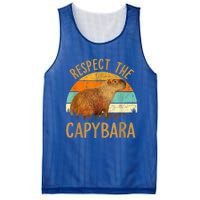 Respect The Capybara Animal Funny Capybara Lover Mesh Reversible Basketball Jersey Tank