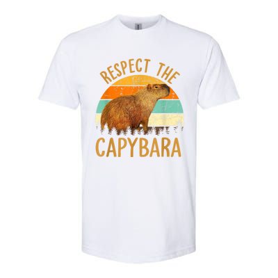 Respect The Capybara Animal Funny Capybara Lover Softstyle CVC T-Shirt