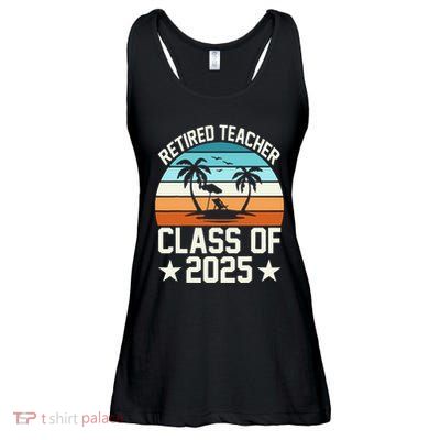 Retired Teacher Class Of 2025 Vintage School Retirement Ladies Essential Flowy Tank