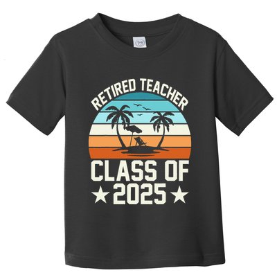 Retired Teacher Class Of 2025 Vintage School Retirement Toddler T-Shirt