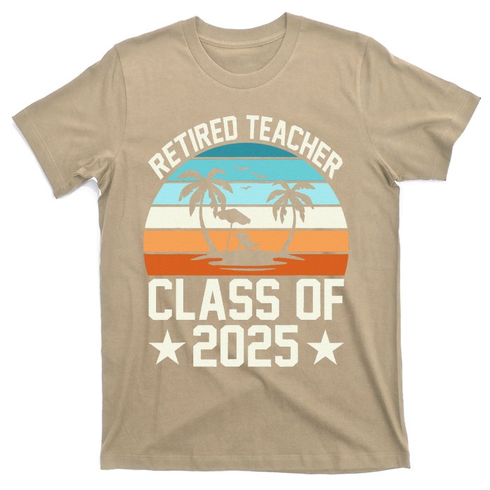 Retired Teacher Class Of 2025 Vintage School Retirement T-Shirt