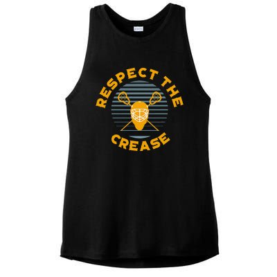 Respect The Crease Lacrosse Goalie Ladies PosiCharge Tri-Blend Wicking Tank