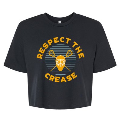 Respect The Crease Lacrosse Goalie Bella+Canvas Jersey Crop Tee