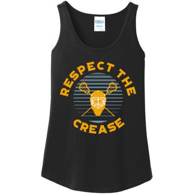 Respect The Crease Lacrosse Goalie Ladies Essential Tank