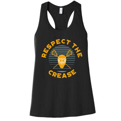 Respect The Crease Lacrosse Goalie Women's Racerback Tank