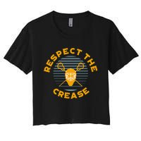 Respect The Crease Lacrosse Goalie Women's Crop Top Tee