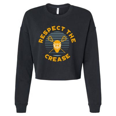 Respect The Crease Lacrosse Goalie Cropped Pullover Crew