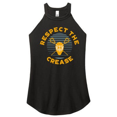 Respect The Crease Lacrosse Goalie Women's Perfect Tri Rocker Tank