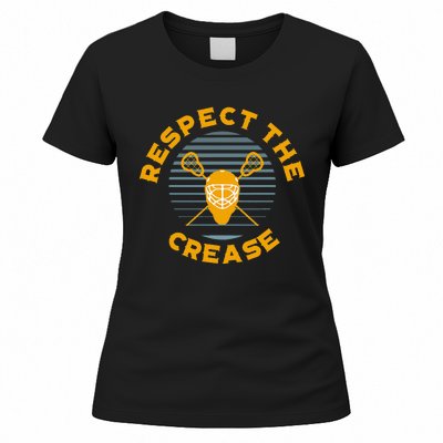 Respect The Crease Lacrosse Goalie Women's T-Shirt