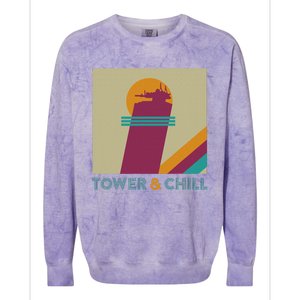 Retro Tower & Chill Gamer Titan Hunter Warlock Colorblast Crewneck Sweatshirt