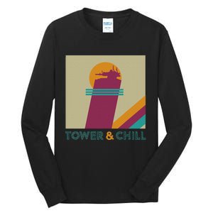 Retro Tower & Chill Gamer Titan Hunter Warlock Tall Long Sleeve T-Shirt