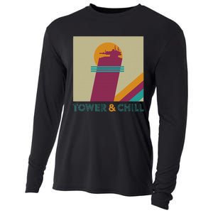 Retro Tower & Chill Gamer Titan Hunter Warlock Cooling Performance Long Sleeve Crew