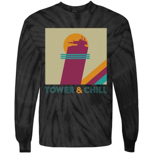 Retro Tower & Chill Gamer Titan Hunter Warlock Tie-Dye Long Sleeve Shirt