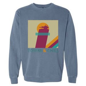 Retro Tower & Chill Gamer Titan Hunter Warlock Garment-Dyed Sweatshirt