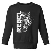 Rebel Tiger Cool Trendy Animal Toddler Sweatshirt