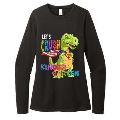 Ready To Crush Kindergarten 2035 Dinosaur Back To School Womens CVC Long Sleeve Shirt