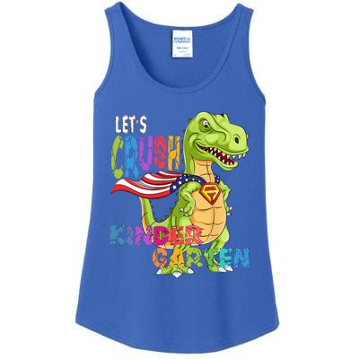 Ready To Crush Kindergarten 2035 Dinosaur Back To School Ladies Essential Tank