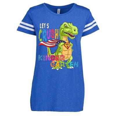 Ready To Crush Kindergarten 2035 Dinosaur Back To School Enza Ladies Jersey Football T-Shirt