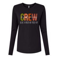 Respiratory Therapist Crew Pulmonary Womens Cotton Relaxed Long Sleeve T-Shirt