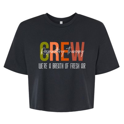 Respiratory Therapist Crew Pulmonary Bella+Canvas Jersey Crop Tee