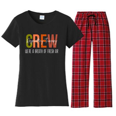 Respiratory Therapist Crew Pulmonary Women's Flannel Pajama Set