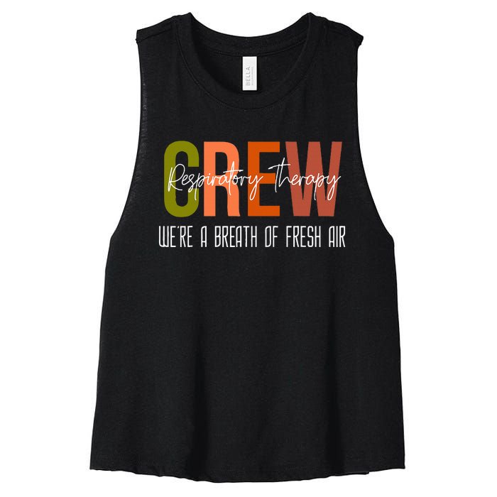 Respiratory Therapist Crew Pulmonary Women's Racerback Cropped Tank