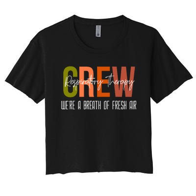 Respiratory Therapist Crew Pulmonary Women's Crop Top Tee