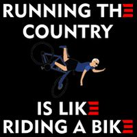 Running The Country Is Like Riding A Bike Biden Falling Meme 16 in Basic Backpack