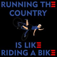 Running The Country Is Like Riding A Bike Biden Falling Meme 16oz Travel Tumbler