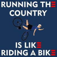 Running The Country Is Like Riding A Bike Biden Falling Meme Infant Baby Jersey Bodysuit