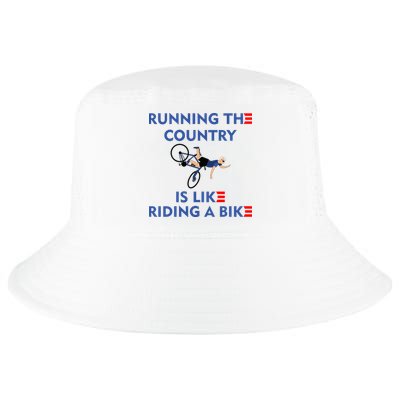 Running The Country Is Like Riding A Bike Biden Falling Meme Cool Comfort Performance Bucket Hat