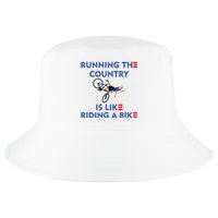 Running The Country Is Like Riding A Bike Biden Falling Meme Cool Comfort Performance Bucket Hat