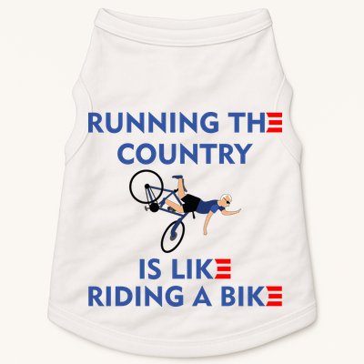 Running The Country Is Like Riding A Bike Biden Falling Meme Doggie Tank