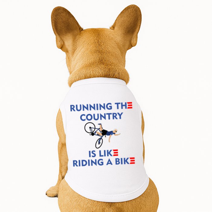 Running The Country Is Like Riding A Bike Biden Falling Meme Doggie Tank