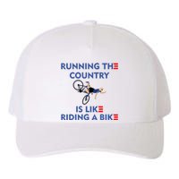 Running The Country Is Like Riding A Bike Biden Falling Meme Yupoong Adult 5-Panel Trucker Hat