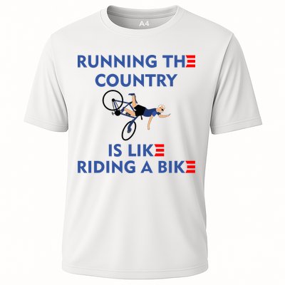 Running The Country Is Like Riding A Bike Biden Falling Meme Performance Shirt