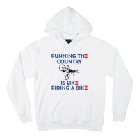 Running The Country Is Like Riding A Bike Biden Falling Meme Hoodie