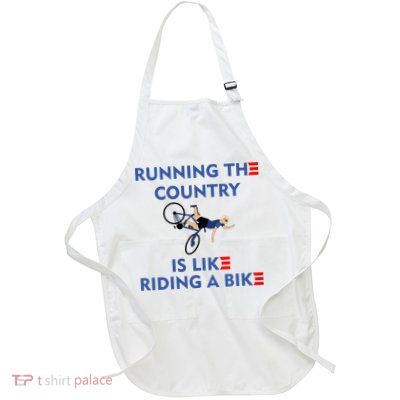 Running The Country Is Like Riding A Bike Biden Falling Meme Apron